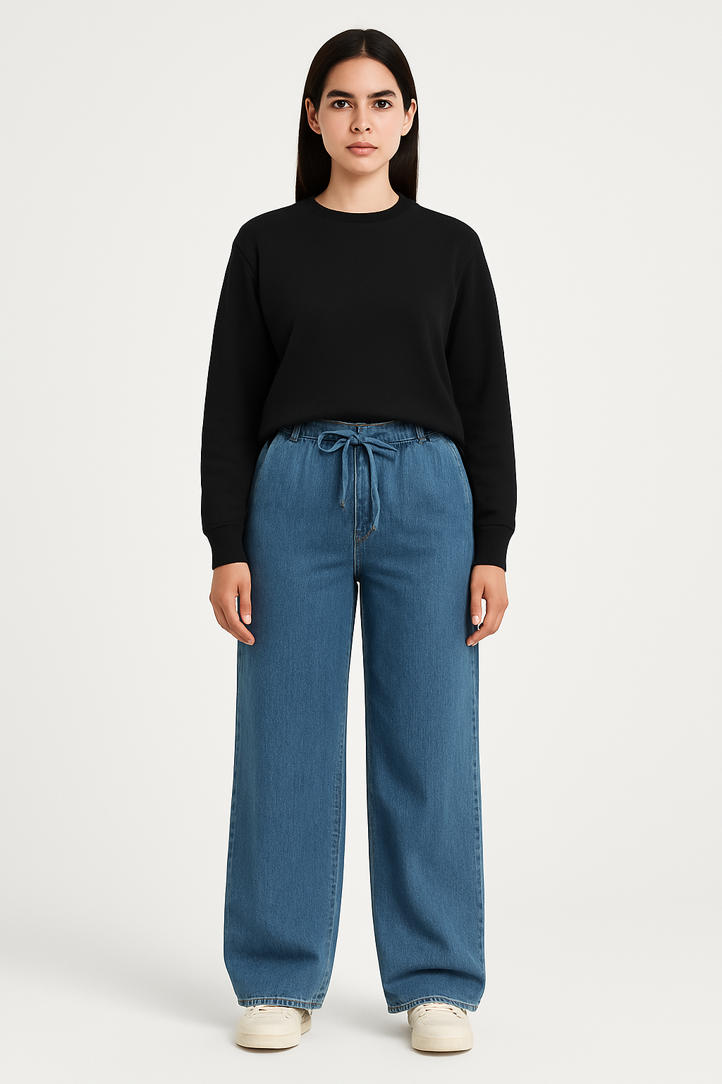 بنطلون عريض استيك جيب سكنه ماى جينز 2820