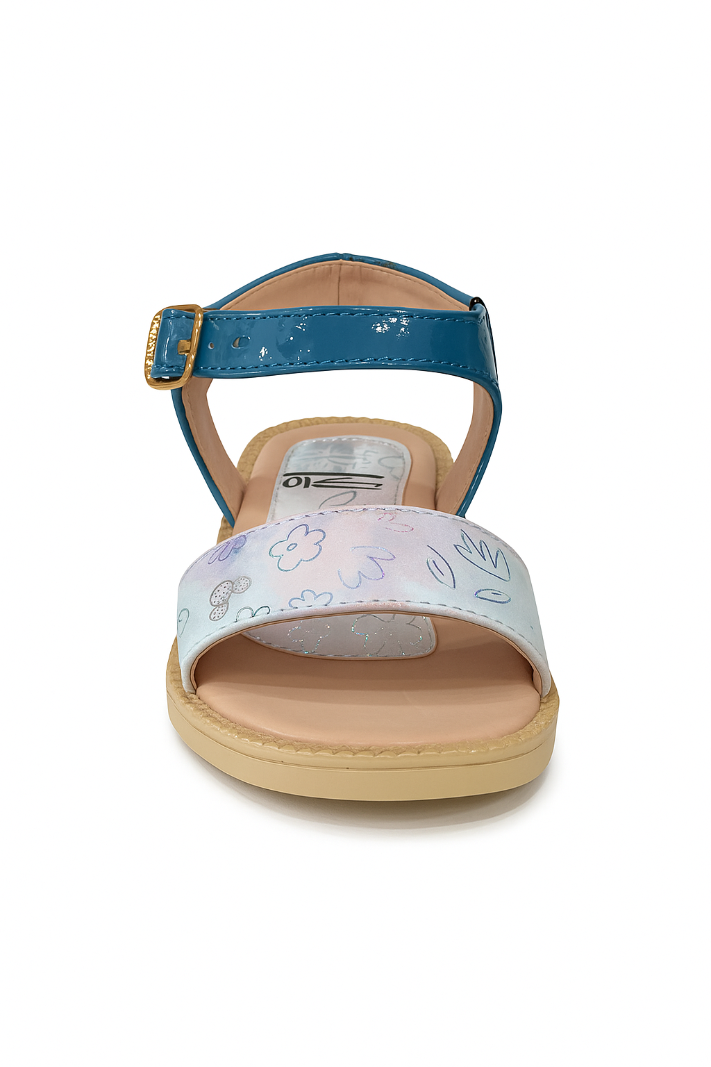 صندل بيبي بناتى ازرق/بيج فوركس