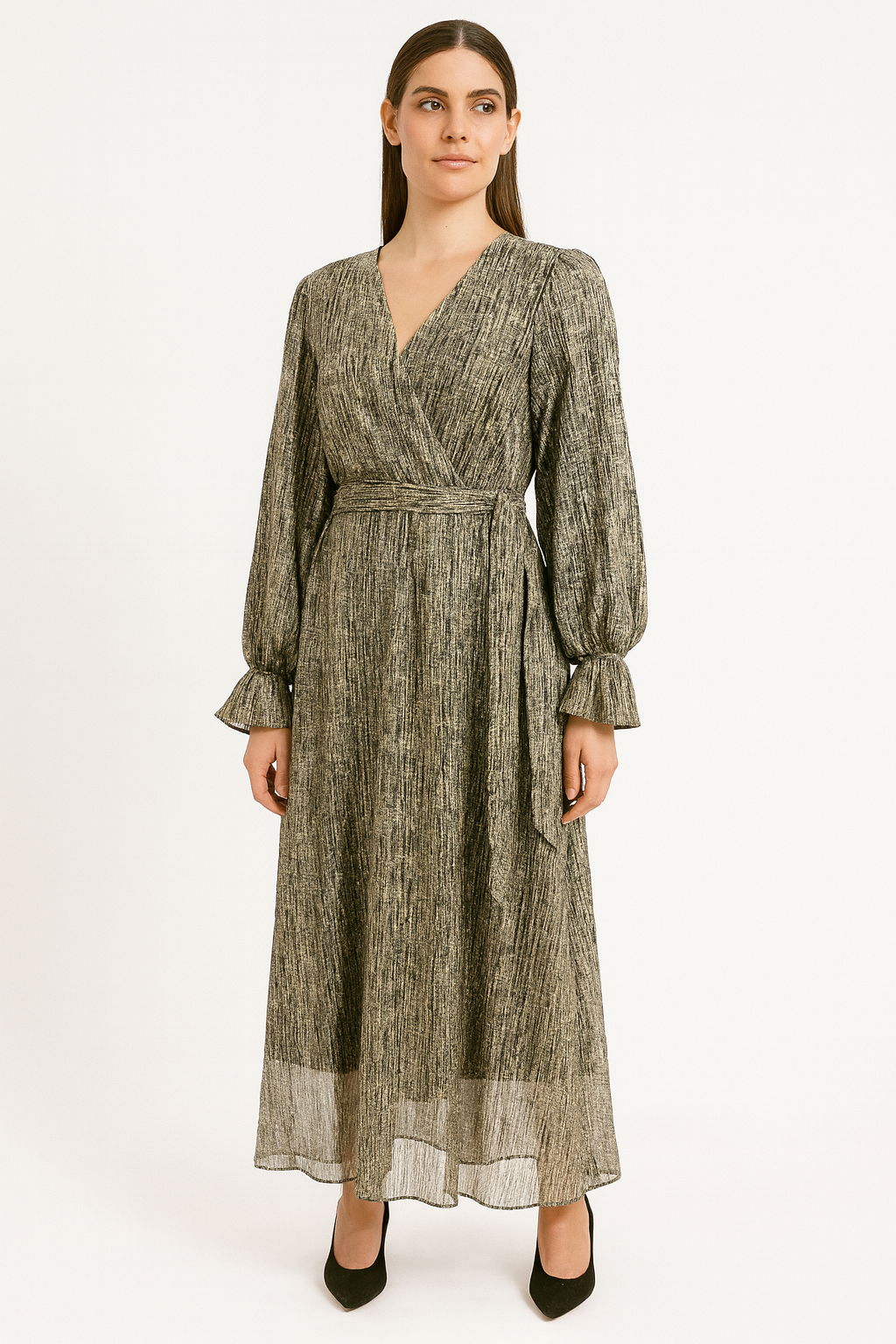 فستان سواريه كروس مبطن SHE