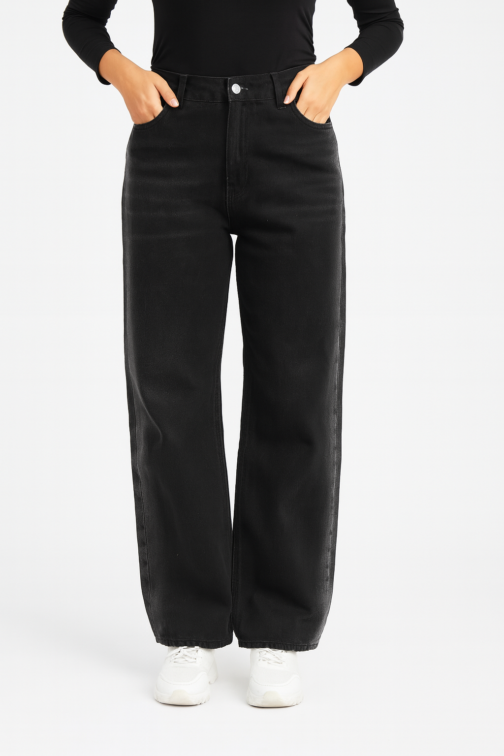 بنطلون وايدليج اسود olivia